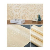 壁纸墙贴装饰贴 60lm防水防潮可擦洗自粘墙纸背景墙宿舍卧室温馨翻新贴画10米 粉红色 60宽10米黄玫瑰 仅墙纸