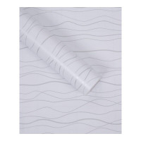 壁纸墙贴装饰贴50米自粘墙纸壁纸防水防潮宿舍大学生墙面装饰田园风卧室温馨墙贴 乳白色 45宽*50米白条纹 仅墙纸