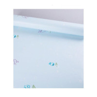 壁纸墙贴装饰贴60cm宽防水防潮自粘墙纸壁纸卧室温馨客厅宿舍背景墙贴可擦洗10米 湖蓝色 60宽10米蓝色小鱼 仅墙