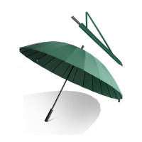 乐拼购其他品牌雨衣雨伞太阳伞男士24骨长柄雨伞加大加固加厚大号双人长把超大黑色直柄商务男s 24骨加大墨绿