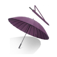 乐拼购其他品牌雨衣雨伞太阳伞男士24骨长柄雨伞加大加固加厚大号双人长把超大黑色直柄商务男s 24骨加大紫色
