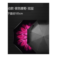 乐拼购其他品牌雨衣雨伞太阳伞全自动双层防晒伞upf50+折叠晴雨伞两用女防紫外线太阳遮阳伞黑胶 手动开收-紫色菊花-双层
