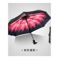 乐拼购其他品牌雨衣雨伞太阳伞全自动双层防晒伞upf50+折叠晴雨伞两用女防紫外线太阳遮阳伞黑胶 粉色雏菊-双层