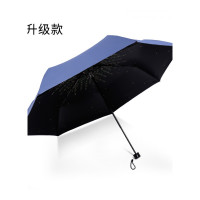 乐拼购其他品牌雨衣雨伞太阳伞赛维纳太阳伞防晒防紫外线遮阳伞女三折黑胶晴雨两用伞折叠小黑伞 深蓝(硕果归来)