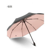 乐拼购其他品牌雨衣雨伞太阳伞赛维纳太阳伞防晒防紫外线遮阳伞女三折黑胶晴雨两用伞折叠小黑伞 藕粉（升级款）