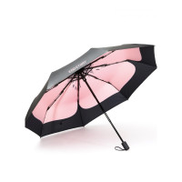 乐拼购其他品牌雨衣雨伞太阳伞太阳伞遮阳防晒防紫外线女折叠自动晴雨伞两用便携迷你五折伞 三折伞-胭脂粉