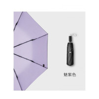 乐拼购其他品牌雨衣雨伞太阳伞BENEUNDER纯色双层遮阳伞防晒防紫外线太阳伞晴雨伞两用女 魅紫色(手柄随机)