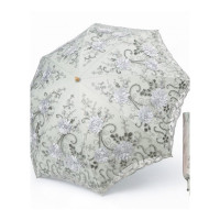 乐拼购其他品牌雨衣雨伞太阳伞太阳伞女遮阳防晒紫外线蕾丝刺绣女神公主洋伞小巧便携晴雨伞两用 牡丹二折银白色