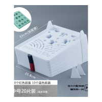 衣收纳神器懒人叠衣板短袖T恤折衣板衣柜衣物整理叠衣服 升级款20片中号红蓝掀盖各半送折衣板推荐指数⭐⭐⭐⭐⭐