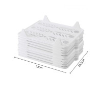 乐拼购其他品牌叠衣服裤子懒人叠衣板折衣板短袖T恤衬衫毛衣柜分层整理收纳神器 中号-白色10片装