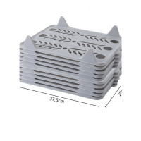 乐拼购其他品牌叠衣服裤子懒人叠衣板折衣板短袖T恤衬衫毛衣柜分层整理收纳神器 大号-灰色10片装