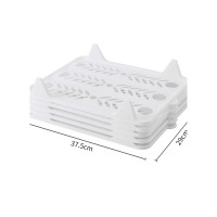 乐拼购其他品牌叠衣服裤子懒人叠衣板折衣板短袖T恤衬衫毛衣柜分层整理收纳神器 大号-白色5片装