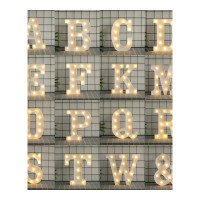 kemoko无纺布字母拉旗创意婚房结婚布置婚礼装饰拉花求婚拍摄道具 LED灯3个(A&B)字母备注/不带电池