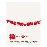 乐拼购其他品牌kemoko无纺布字母拉旗创意婚房结婚布置婚礼装饰拉花求婚拍摄道具 相亲相爱相伴相知