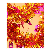 乐拼购其他品牌彩带彩条拉花毛条商场酒吧61儿童节幼儿园布置结婚车队婚房装饰 凤尾款金加玫红