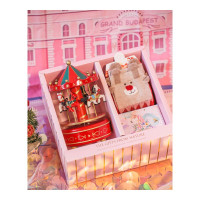 乐拼购其他品牌情人节生日纪念照片订制旋转木马音乐盒闺蜜创意水晶球生日女孩公主实用小八音盒儿童 冬季珊瑚绒麋鹿袜木马音乐盒