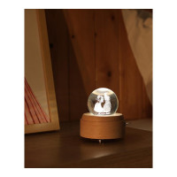 乐拼购其他品牌情人节生日纪念照片订制定制水晶球音乐盒八音盒投影送男女生朋友创意生日结婚纪念日 音乐球卡农