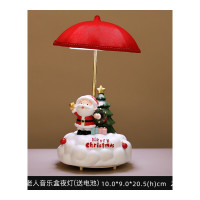 情人节生日纪念照片订制实用小夜灯音乐盒天空之城送女生闺蜜生日音月创意八音盒礼品 圣诞老人音乐盒夜灯(送电池)