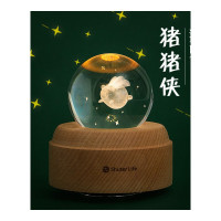 乐拼购其他品牌情人节生日纪念照片订制水晶球音乐盒投影八音盒天空之城创意闺蜜送女友生日女生实用 [特惠]猪猪侠(遇见)