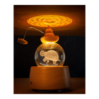 乐拼购其他品牌情人节生日纪念照片订制水晶球音乐盒投影八音盒天空之城创意闺蜜送女友生日女生实用 钓金龟(天空之城)