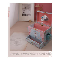 情人节生日纪念照片订制法国儿童收纳盒旋转公主女孩首饰盒音乐盒八音盒玩具木质 DJ06591珠宝音乐盒-旋转芭蕾