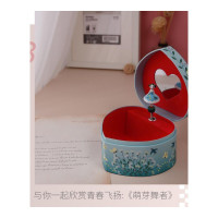 情人节生日纪念照片订制法国儿童收纳盒旋转公主女孩首饰盒音乐盒八音盒玩具木质 DJ06602珠宝音乐盒-萌芽舞者