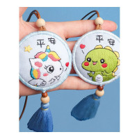 乐拼购其他品牌平安符香囊diy材料包手工刺绣香袋驱蚊香包汽车古风车载随身荷包