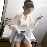防晒衣女夏天2020新款网红外搭设计感宽松仙气雪纺衫薄款开衫外套