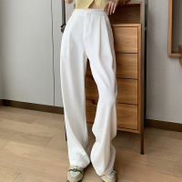 米卡同款2020夏季新款高腰阔腿休闲裤女直筒宽松垂感显瘦拖地裤子