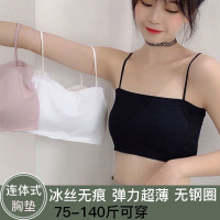 内衣女防走光学生少女裹胸韩版吊带背心薄款冰丝无痕美背性感抹胸