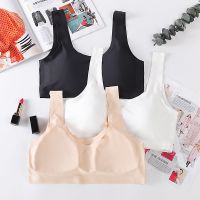 1/2条冰丝无痕裹胸内衣女学生高中少女夏薄款文胸吊带背心女韩版
