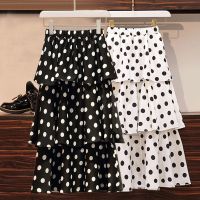 波点蛋糕裙女2020新款韩版高腰半身裙ins超火网红雪纺中长款裙子