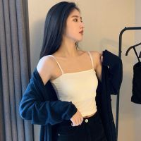 带胸垫小吊带背心女韩版短款外穿夏季修身性感内搭抹胸学生内衣