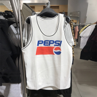 hm twelve男装2020夏新款pepsi百事跨栏宽松打底无袖背心0767243