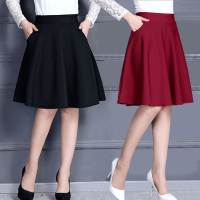 [有口袋+安全裤]春夏秋半身裙中长款广场舞裙大码百搭短裙a字中裙