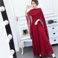 很仙的两件套2020夏装吊带连衣裙配披风纱巾飘逸两种穿法御姐套装