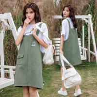 牛仔背带裙2019夏装新款背带裙女学生韩版宽松显瘦小清新连衣裙潮