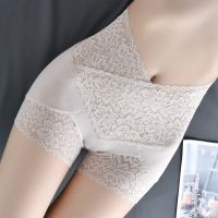 蕾丝安全裤显瘦无痕防走光抑菌内裤女薄款高腰收腹提臀打底短裤