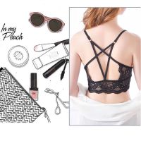 少女蕾丝交叉裹胸抹胸无钢圈内衣性感美背文胸聚拢胸罩夏