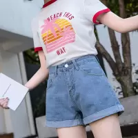 2020新款夏季复古高腰牛仔短裤女阔腿宽松休闲a字显瘦韩版热裤子