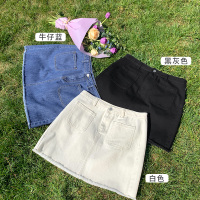 牛仔半身裙女夏新款胖mm显瘦百搭高腰a字短裙