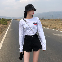 牛仔短裤女2020新款高腰热裤显瘦显高黑色白色夏季薄款宽松潮ins