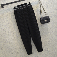 雪纺休闲裤子女宽松萝卜裤九分奶奶裤哈伦裤薄2020新款百褶裤女夏