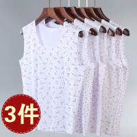 中老年人背心纯棉女宽松大码妈妈老太太全棉婆婆衫无袖汗衫内衣夏