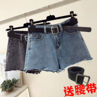 [送腰带]2020新款牛仔短裤女夏季裤子女宽松韩版学生a字阔腿裤