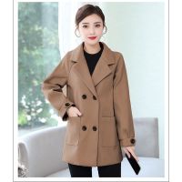 [不加棉/加棉]中长款韩版秋冬季新款毛呢外套宽松茧型呢子大衣女