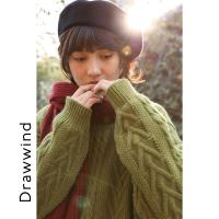 画风毛衣女冬加厚宽松外穿圆领套头针织衫复古麻花上衣女