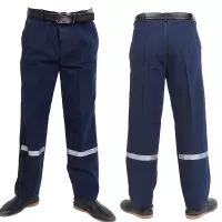 煤矿工作服牛仔棉工人耐磨耐脏反光条裤子井下矿工下井劳保用品男