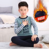 男童保暖内衣套装加绒加厚中大童冬季男孩睡衣6-9-15岁秋冬儿童装