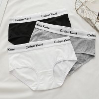 白色内裤女中腰少女高中学生棉质女生运动灰色中性内裤les帅t潮